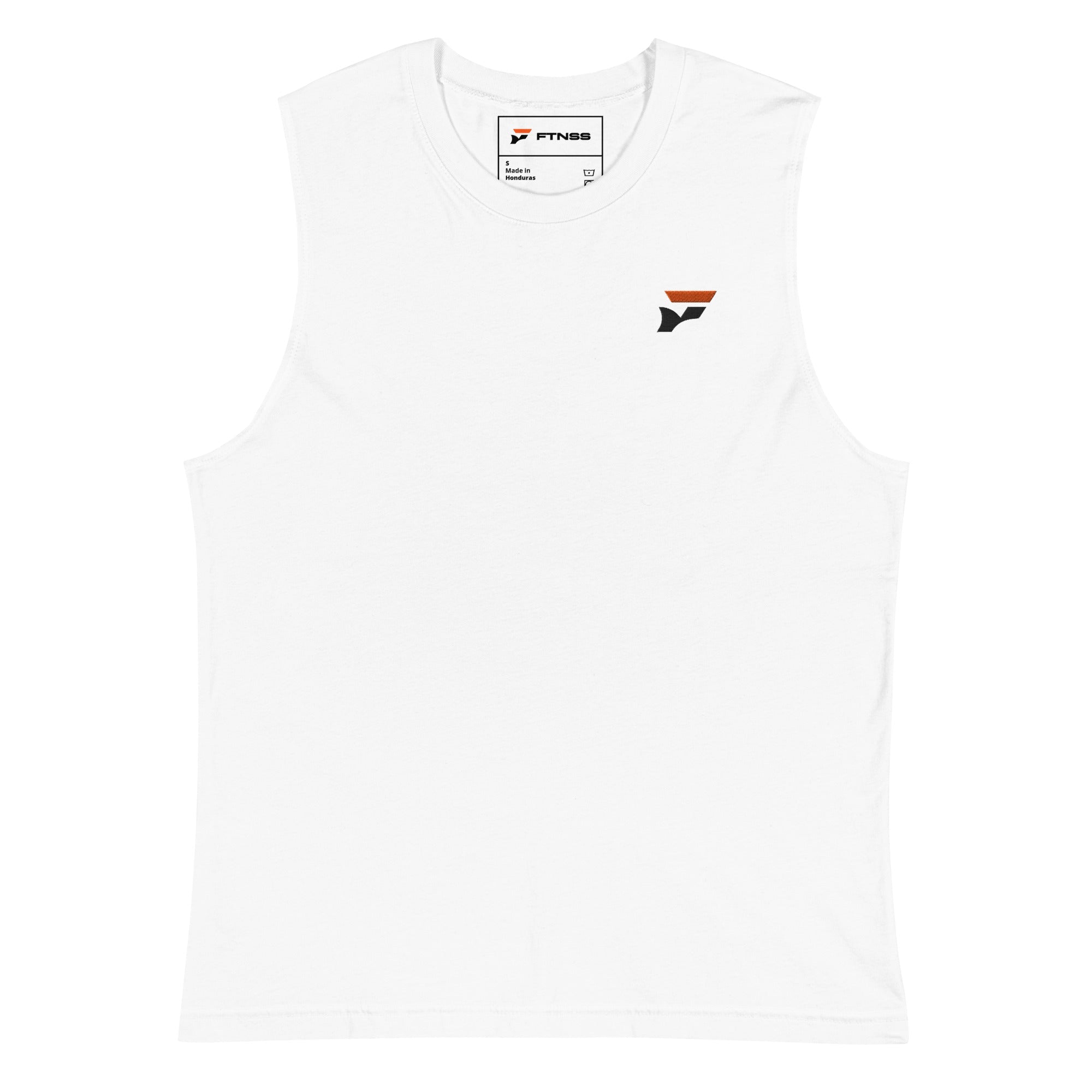 FTNSS Embroidered Muscle Tank — White (First Run) - shop.FTNSS.fit